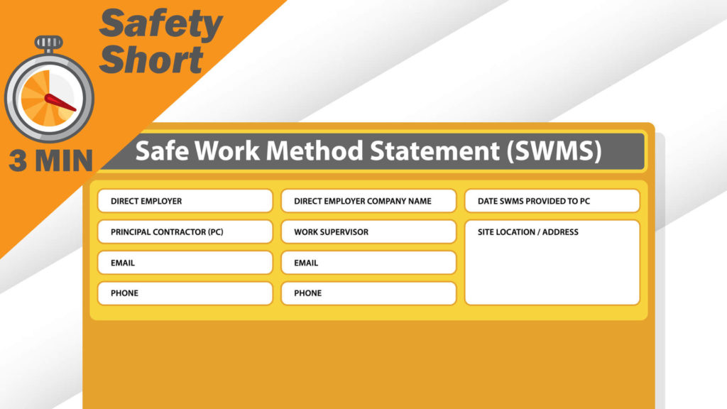 SWMS - Filling out the Form