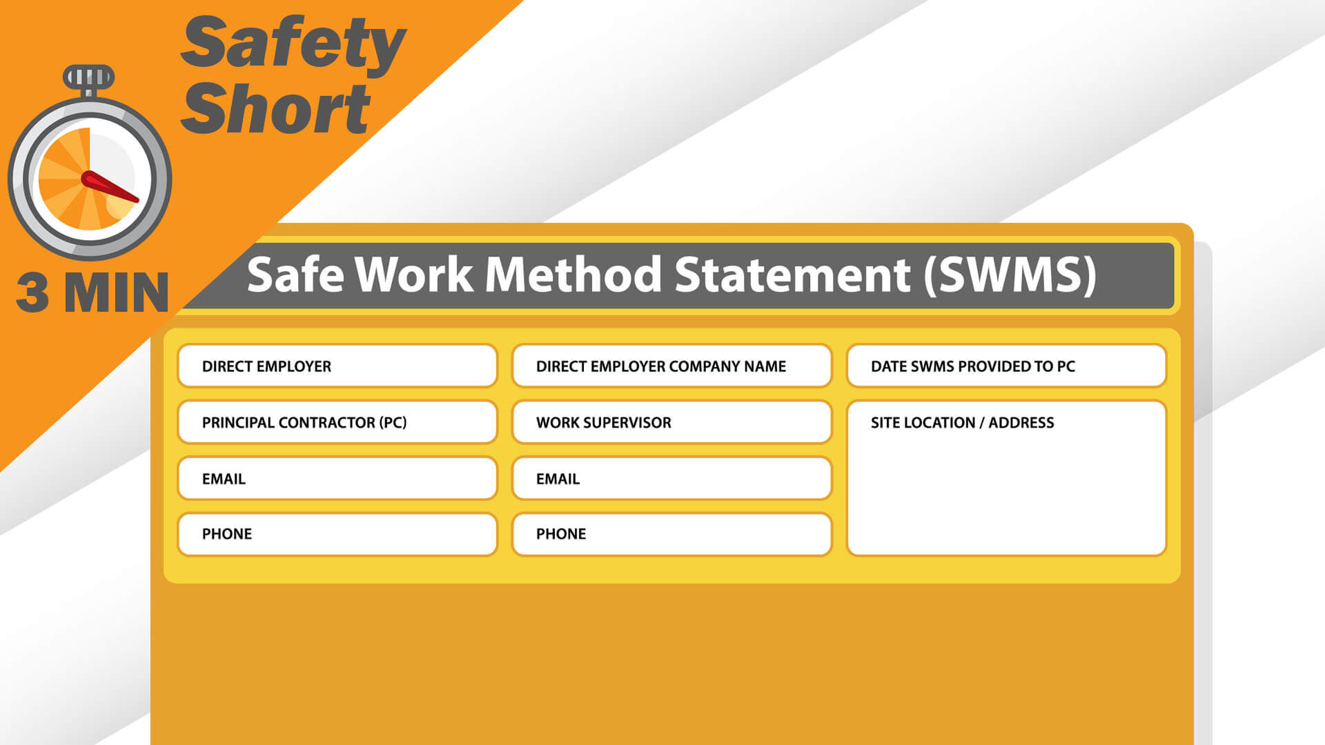 SWMS - Filling out the Form