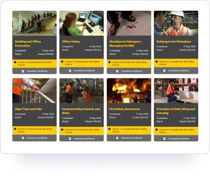 Training videos listing